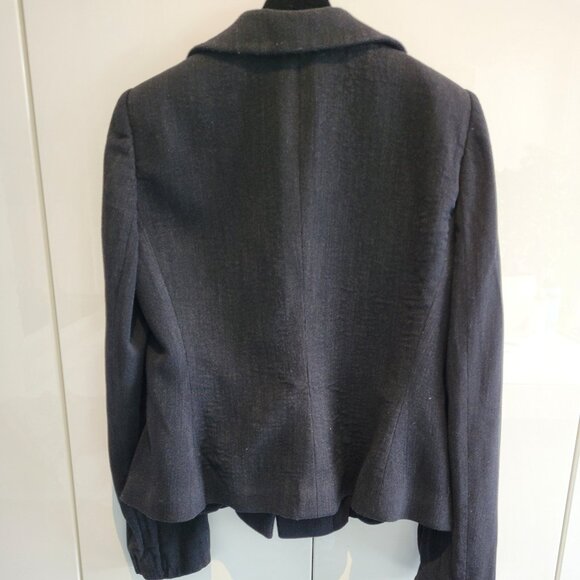 Armani Collezioni Black Wool Blazer Size 12 - Picture 4 of 9